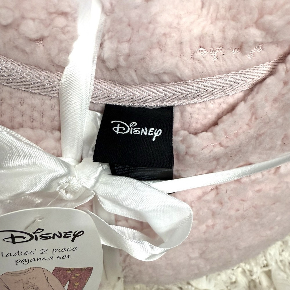 Disney Winnie the Pooh Womans 2XL 18/20 W Pink Fuzzy Fleece Sherpa Pajama Set - Picture 5 of 8